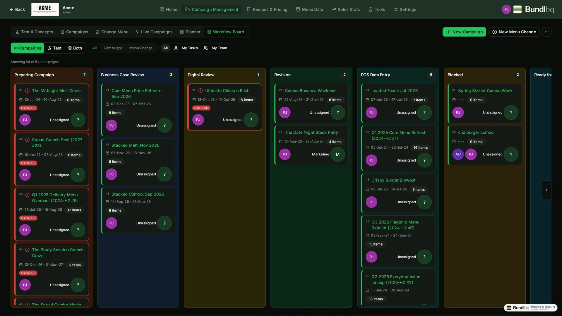 Move every campaign from concept to live on one board.